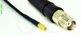 Coaxial Cable, MMCX jack (female contact) to TNC female, RG174, 1 foot, 50 ohm