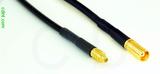 Coaxial Cable, MMCX plug (male contact) to MCX jack (female contact), RG174, 1 foot, 50 ohm