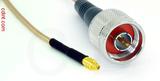 Coaxial Cable, MMCX plug (male contact) to N, RG316, 3 foot, 50 ohm