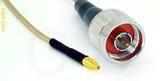 Coaxial Cable, MMCX plug (male contact) to N, RG316 double shielded, 4 foot, 50 ohm