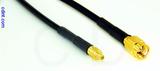 Coaxial Cable, MMCX plug (male contact) to SSMA, RG174 flexible (TPR jacket), 6 foot, 50 ohm