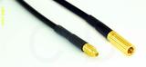 Coaxial Cable, MMCX plug (male contact) to SSMB, RG174, 12 foot, 50 ohm