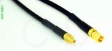 Coaxial Cable, MMCX plug (male contact) to SSMC, RG174, 6 foot, 50 ohm