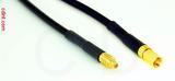 Coaxial Cable, MMCX plug (male contact) to SSMC, RG174 flexible (TPR jacket), 1 foot, 50 ohm