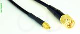 Coaxial Cable, MMCX plug (male contact) to SMA, RG174, 1 foot, 50 ohm