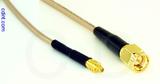 Coaxial Cable, MMCX plug (male contact) to SMA, RG316, 12 foot, 50 ohm