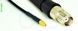 Coaxial Cable, MMCX plug (male contact) to TNC female, RG174, 1 foot, 50 ohm