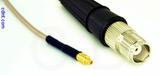 Coaxial Cable, MMCX plug (male contact) to TNC female, RG316, 1 foot, 50 ohm