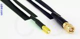 Coaxial Cable, 5-44 (mini-Microdot compatible) to SMC (Subvis), RG196 low noise, 1 foot, 50 ohm