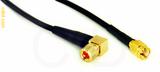 Coaxial Cable, 10-32 (Microdot compatible) 90 degree (right angle) to SSMA, RG174, 1 foot, 50 ohm