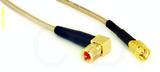 Coaxial Cable, 10-32 (Microdot compatible) 90 degree (right angle) to SSMA, RG316, 1 foot, 50 ohm