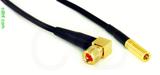 Coaxial Cable, 10-32 (Microdot compatible) 90 degree (right angle) to SSMB, RG174, 1 foot, 50 ohm