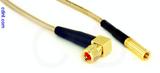 Coaxial Cable, 10-32 (Microdot compatible) 90 degree (right angle) to SSMB, RG316, 1 foot, 50 ohm