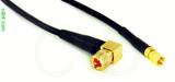 Coaxial Cable, 10-32 (Microdot compatible) 90 degree (right angle) to SSMC, RG174, 1 foot, 50 ohm