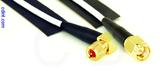 Coaxial Cable, 10-32 (Microdot compatible) 90 degree (right angle) to SMA, RG188 low noise, 3 foot, 50 ohm