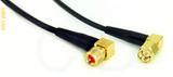 Coaxial Cable, 10-32 (Microdot compatible) 90 degree (right angle) to SMA 90 degree (right angle), RG174, 5 foot, 50 ohm