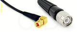 Coaxial Cable, 10-32 (Microdot compatible) 90 degree (right angle) to TNC, RG174, 1 foot, 50 ohm