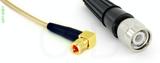 Coaxial Cable, 10-32 (Microdot compatible) 90 degree (right angle) to TNC, RG316, 1 foot, 50 ohm