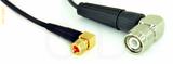 Coaxial Cable, 10-32 (Microdot compatible) 90 degree (right angle) to TNC 90 degree (right angle), RG174 low loss, 4 foot, 50 ohm