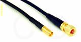 Coaxial Cable, MCX jack (female contact) to 10-32 hex (Microdot compatible), RG174, 1 foot, 50 ohm