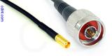 Coaxial Cable, MCX jack (female contact) to N, RG174, 1 foot, 50 ohm