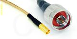 Coaxial Cable, MCX jack (female contact) to N, RG316, 1 foot, 50 ohm