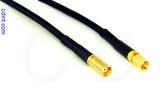 Coaxial Cable, MCX jack (female contact) to SSMC, RG174 flexible (TPR jacket), 1 foot, 50 ohm