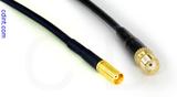 Coaxial Cable, MCX jack (female contact) to SMA female, RG174, 1 foot, 50 ohm