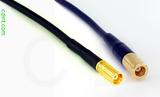 Coaxial Cable, MCX jack (female contact) to SMB plug (female contact), RG174, 1 foot, 50 ohm