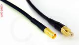 Coaxial Cable, MCX jack (female contact) to SMB jack (male contact), RG174, 1 foot, 50 ohm