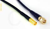 Coaxial Cable, MCX jack (female contact) to SMC (Subvis), RG174, 1 foot, 50 ohm