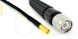 Coaxial Cable, MCX jack (female contact) to TNC, RG174 flexible (TPR jacket), 1 foot, 50 ohm