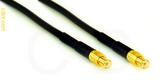 Coaxial Cable, MCX plug (male contact) to MCX plug (male contact), RG174 low loss, 4 foot, 50 ohm