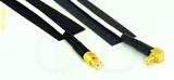 Coaxial Cable, MCX plug (male contact) to MCX 90 degree (right angle) plug (male contact), RG196 low noise, 6 foot, 50 ohm