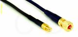 Coaxial Cable, MCX plug (male contact) to 10-32 hex (Microdot compatible), RG174, 1 foot, 50 ohm