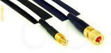 Coaxial Cable, MCX plug (male contact) to 10-32 hex (Microdot compatible), RG188, 1 foot, 50 ohm