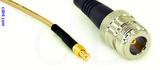 Coaxial Cable, MCX plug (male contact) to N female, RG316, 1 foot, 50 ohm