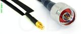 Coaxial Cable, MCX plug (male contact) to N, RG188, 1 foot, 50 ohm