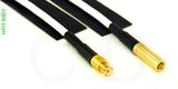 Coaxial Cable, MCX plug (male contact) to SSMB, RG188, 6 foot, 50 ohm