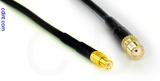 Coaxial Cable, MCX plug (male contact) to SMA female, RG174, 1 foot, 50 ohm