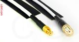 Coaxial Cable, MCX plug (male contact) to SMA female, RG188, 1 foot, 50 ohm