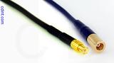 Coaxial Cable, MCX plug (male contact) to SMB plug (female contact), RG174, 1 foot, 50 ohm