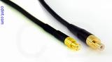 Coaxial Cable, MCX plug (male contact) to SMB jack (male contact), RG174, 1 foot, 50 ohm