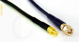 Coaxial Cable, MCX plug (male contact) to SMC (Subvis), RG174, 1 foot, 50 ohm