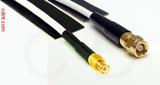 Coaxial Cable, MCX plug (male contact) to SMC (Subvis), RG188, 1 foot, 50 ohm