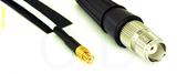 Coaxial Cable, MCX plug (male contact) to TNC female, RG188, 1 foot, 50 ohm