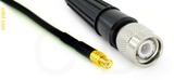 Coaxial Cable, MCX plug (male contact) to TNC, RG174 flexible (TPR jacket), 1 foot, 50 ohm