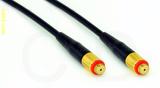 Coaxial Cable, 10-32 (Microdot compatible) female to 10-32 (Microdot compatible) female, RG174, 1 foot, 50 ohm