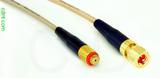 Coaxial Cable, 10-32 (Microdot compatible) female to 10-32 hex (Microdot compatible), RG316, 1 foot, 50 ohm