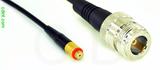 Coaxial Cable, 10-32 (Microdot compatible) female to N female, RG174, 1 foot, 50 ohm